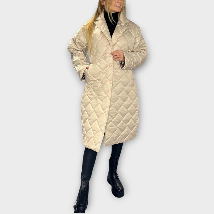 Quilted Longline Winter Puffer Coat
