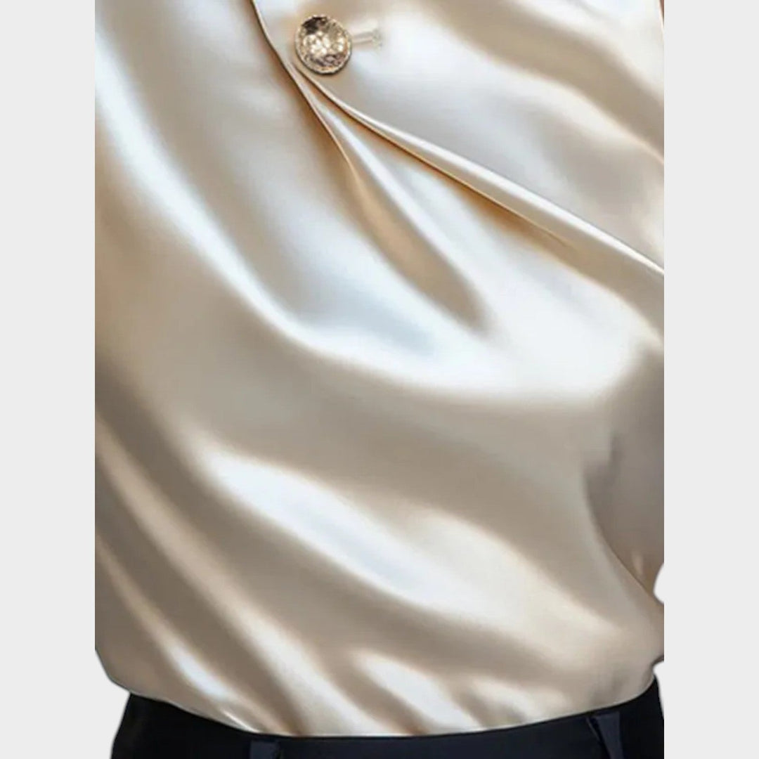 Elegant Satin Sleeveless Blouse