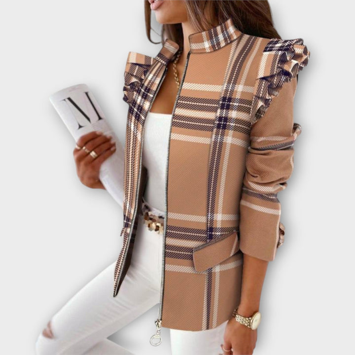 Bold Print Zip-Up Jacket