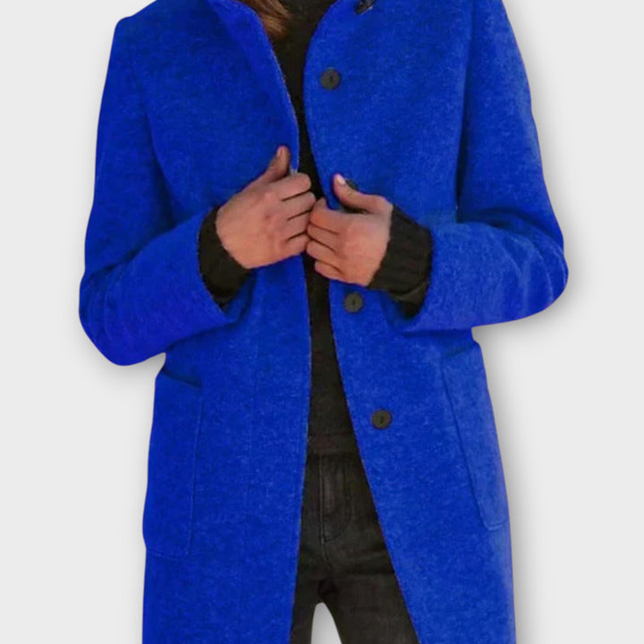 Classic Button-Up Mid-Length Coat