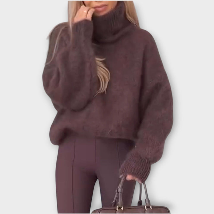 Chunky Knit Oversized Turtleneck Sweater for Ultimate Comfort