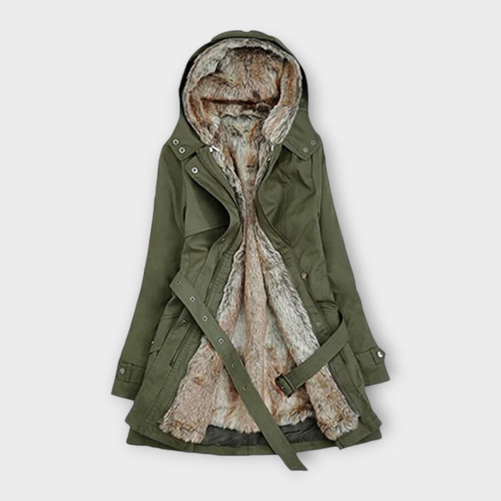 Mikash - Floral-Lined Wool Coat