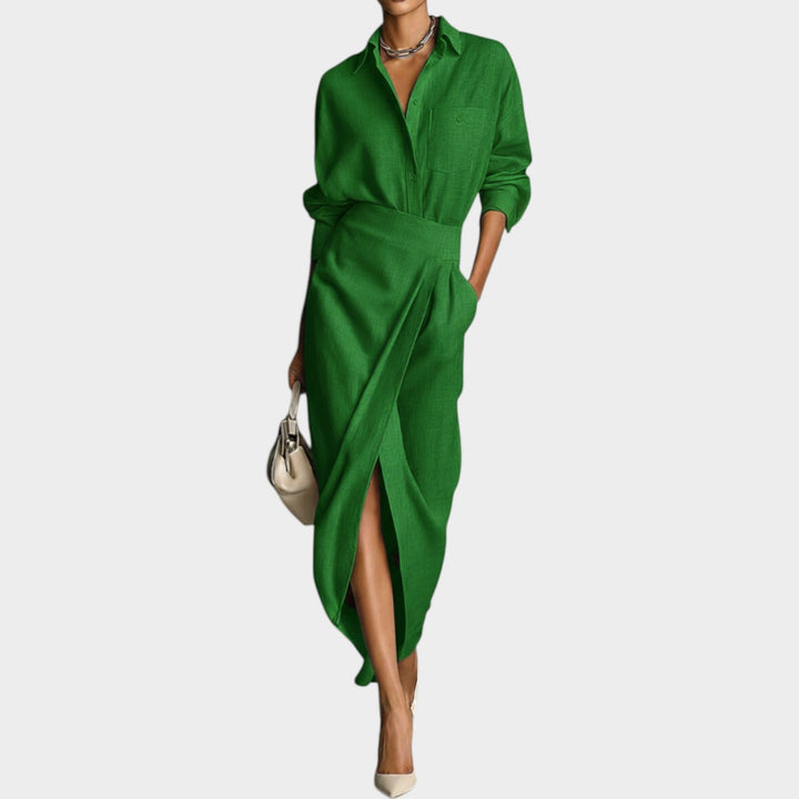 Tailored Wrap Shirt Dress