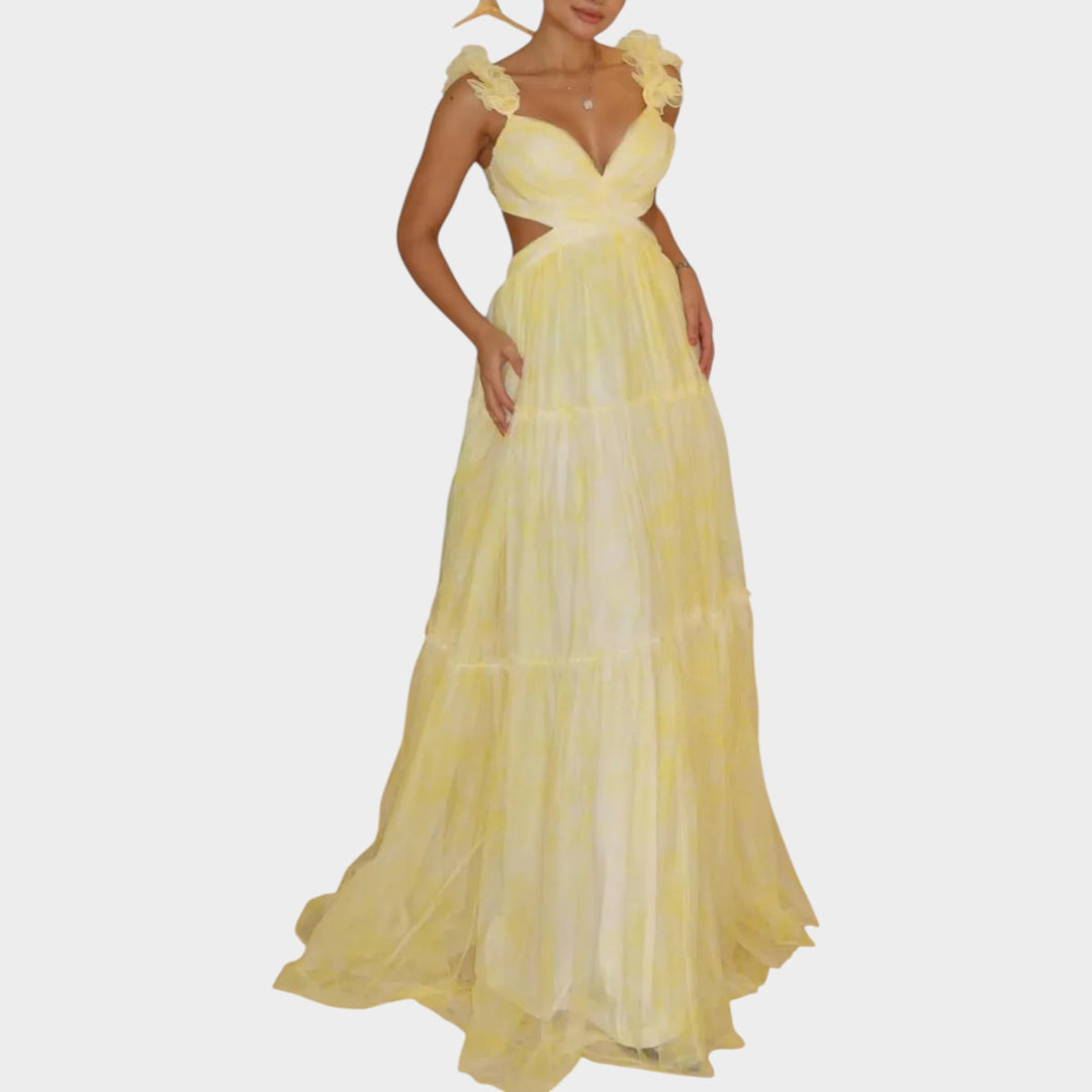 Romantic Cut-Out Maxi Dress