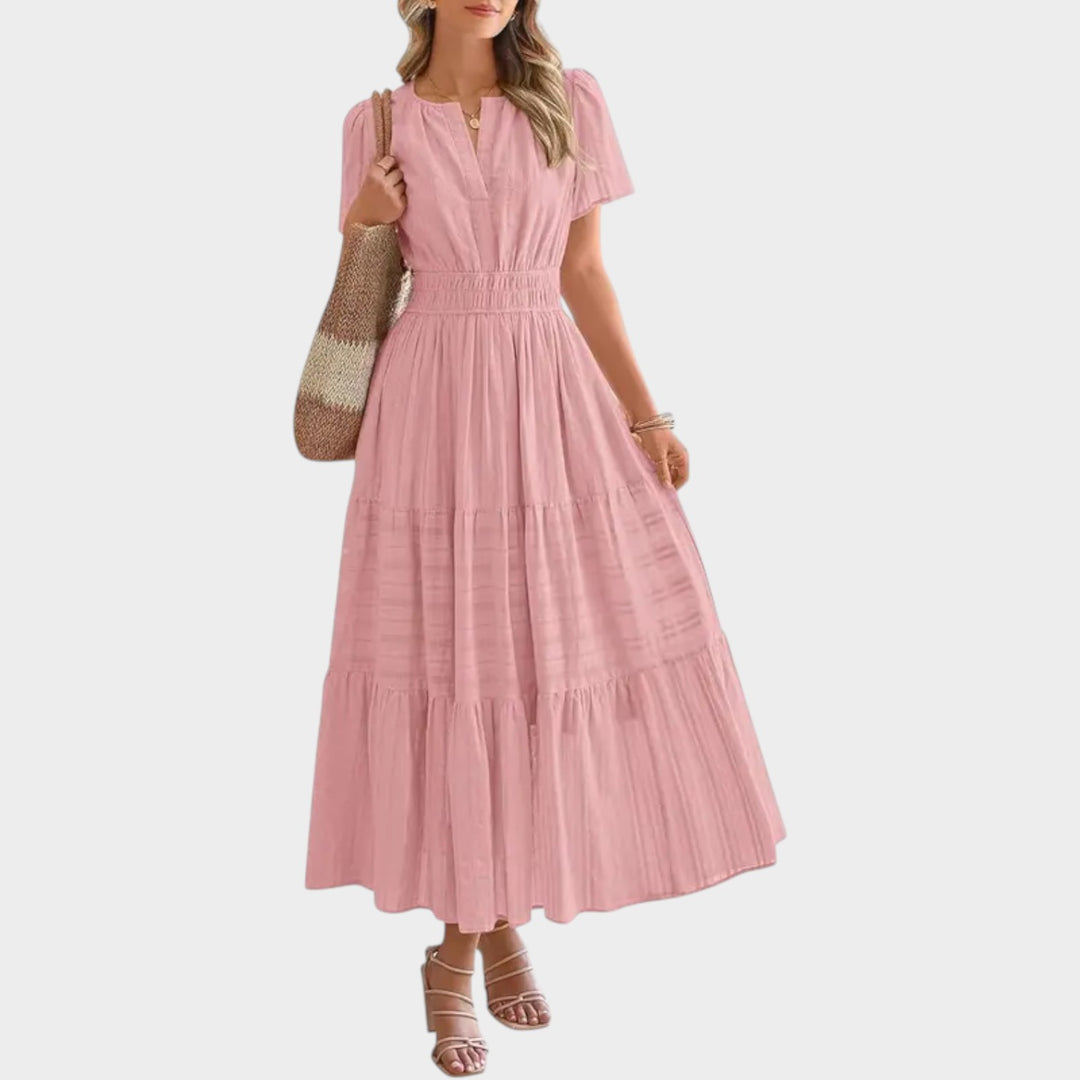 Smocked Waist Tiered Maxi Dress