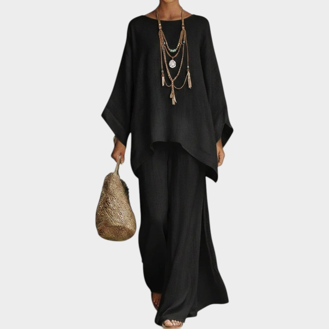 Relaxed Cape-Style Two-Piece Set