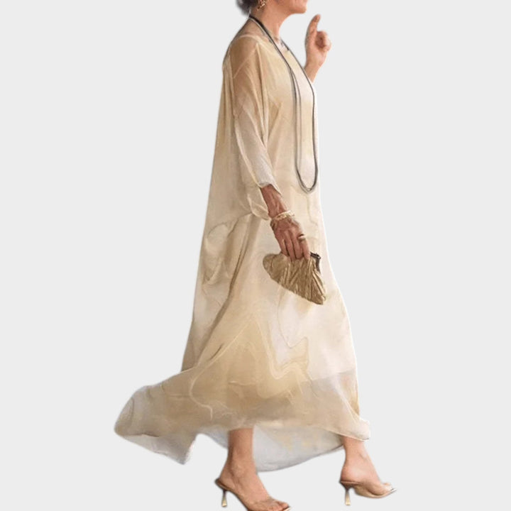 Artistic Flow Maxi Kaftan Dress