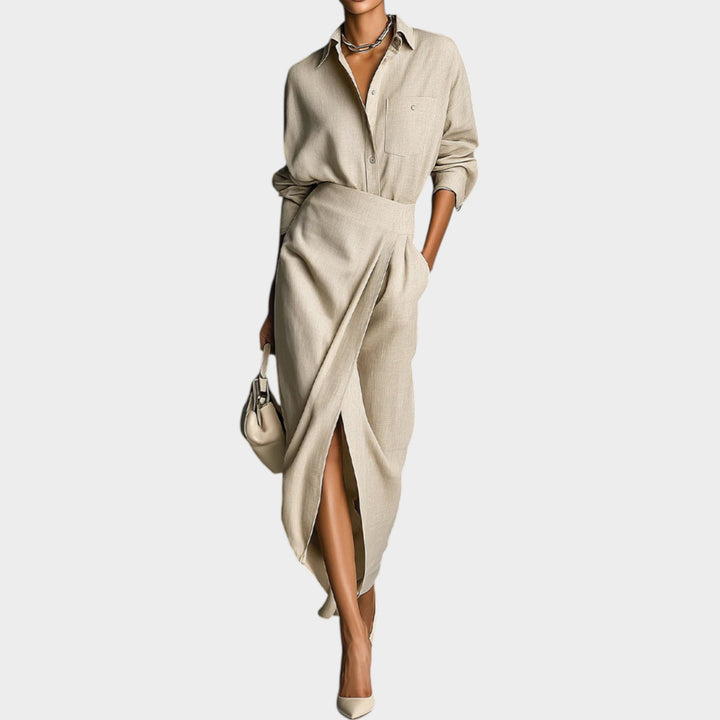 Tailored Wrap Shirt Dress