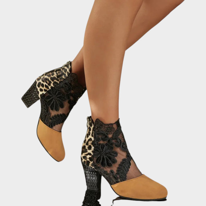 Lace Detail Statement Heels