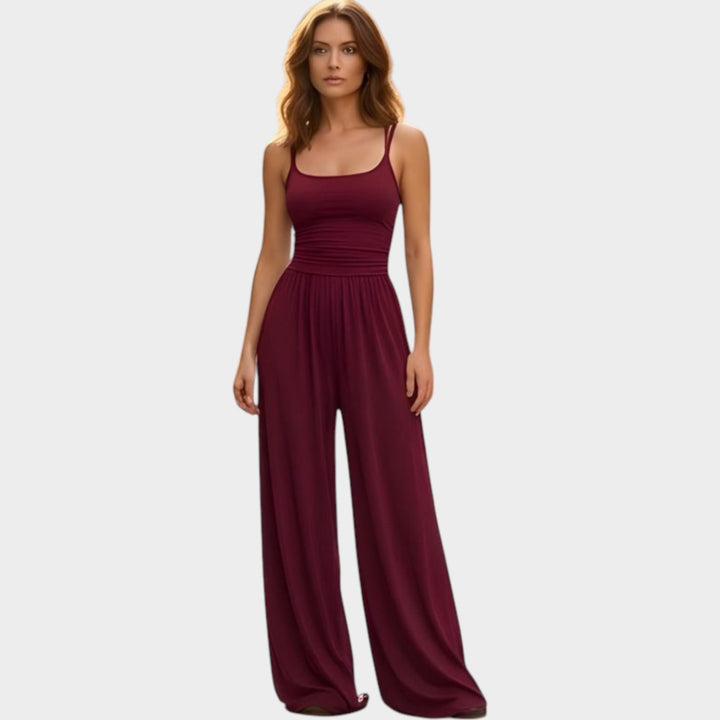 Sleek Strappy Wide-Leg Jumpsuit