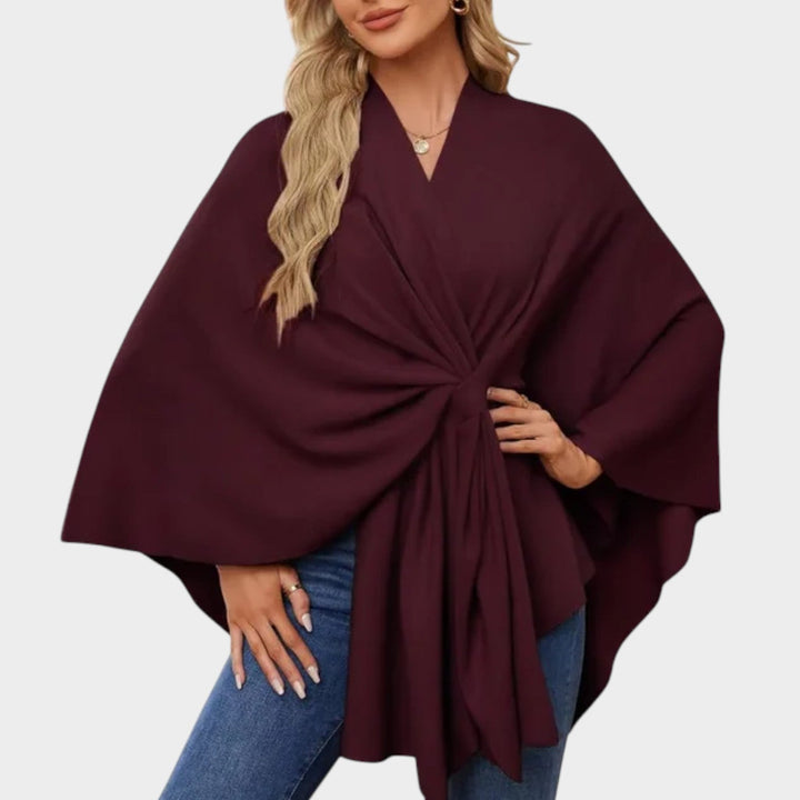 Chic Draped Cape Top