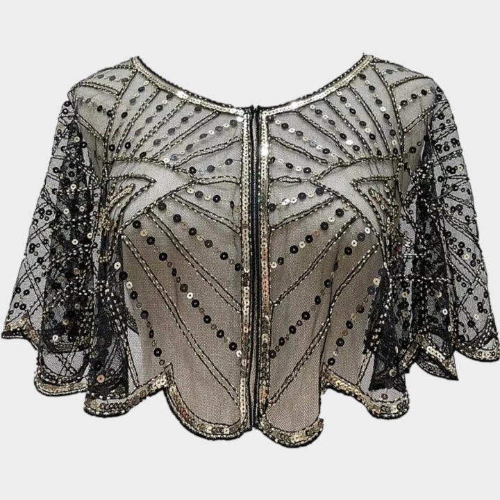 Elegant Sequin Lace Shawl