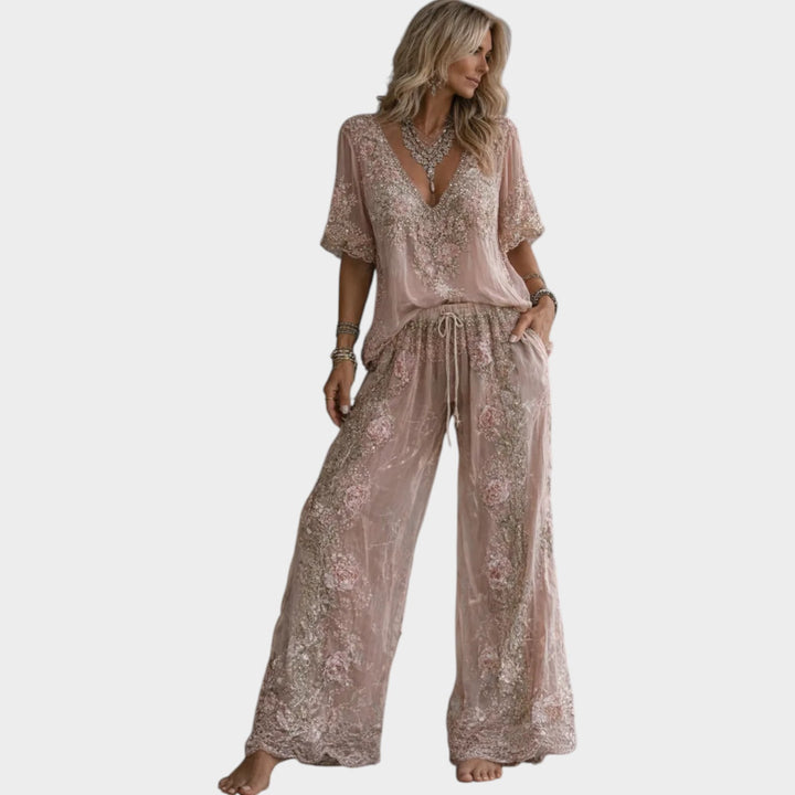 Luxe Embroidered Lounge Set