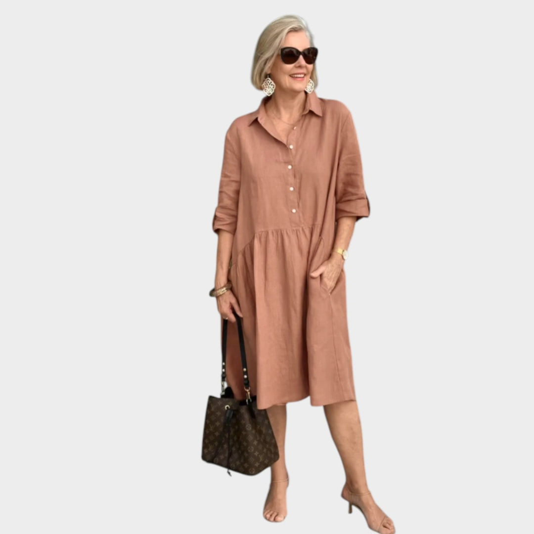 Chic Collared Midi Dress