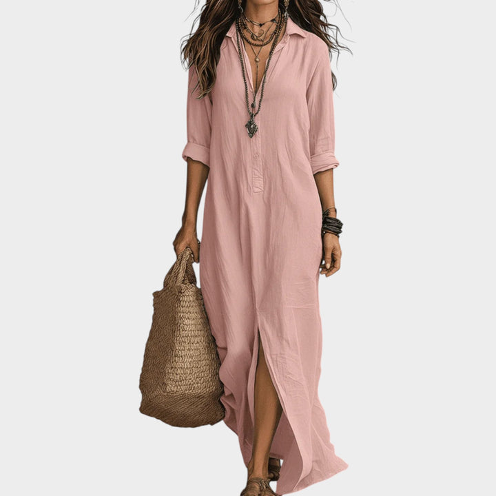 Relaxed Button-Down Maxi Dress