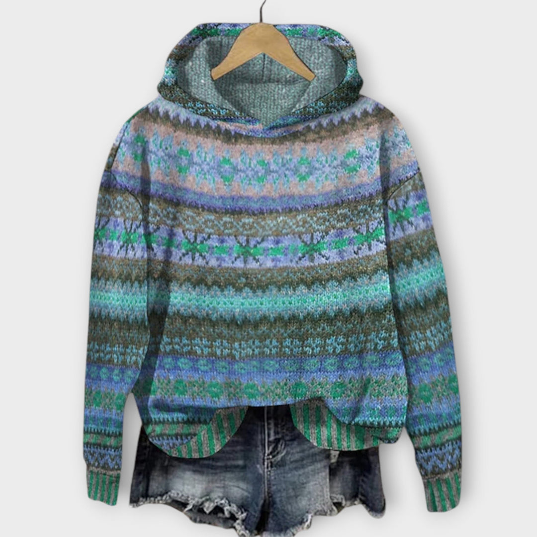 Chic Knit Hoodie with Cozy Patterns for Effortless Daily Wear