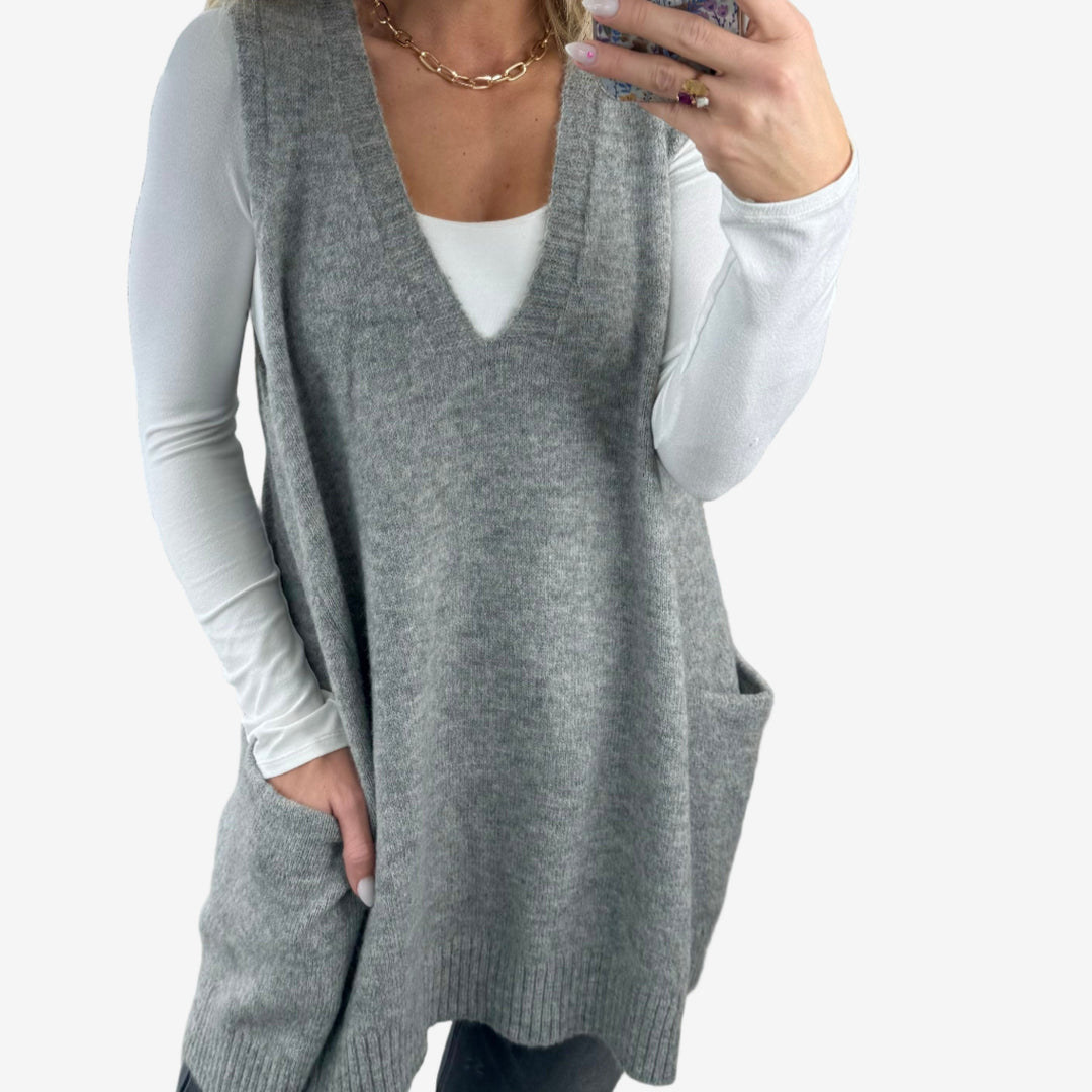 Comfortable V-Neck Knit Sweater Vest
