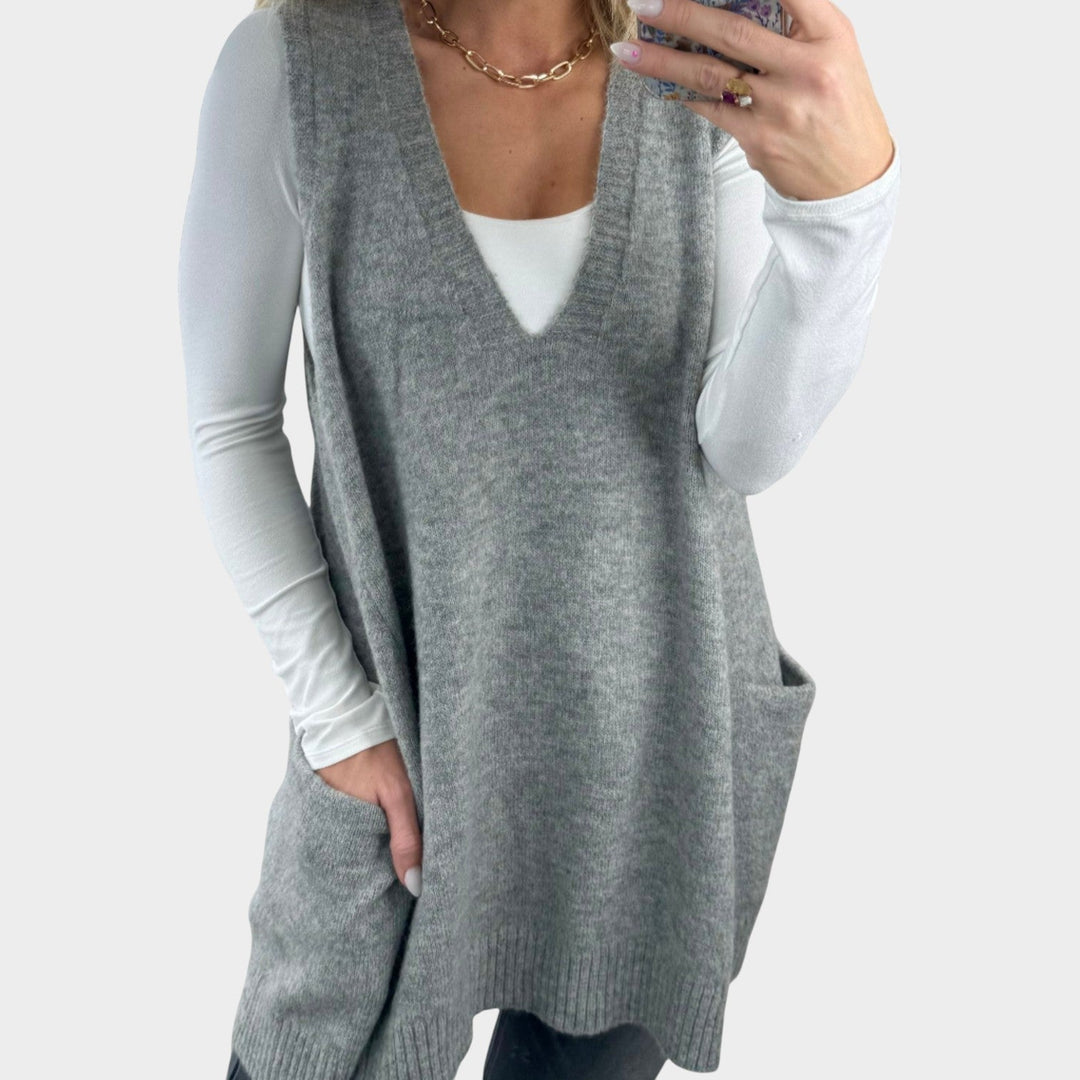 Comfortable V-Neck Knit Sweater Vest