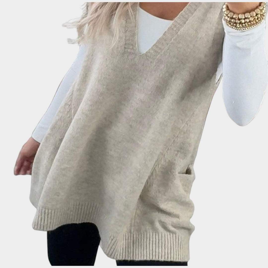 Comfortable V-Neck Knit Sweater Vest