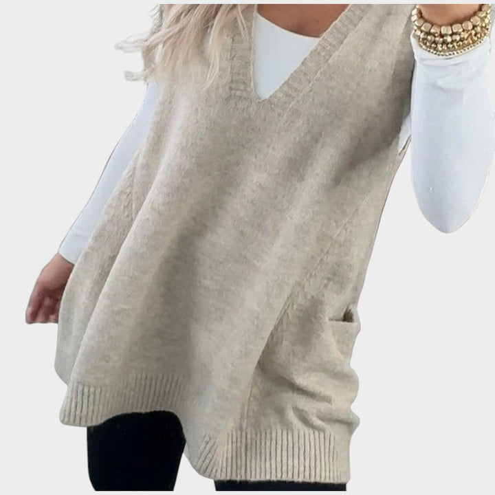 Comfortable V-Neck Knit Sweater Vest