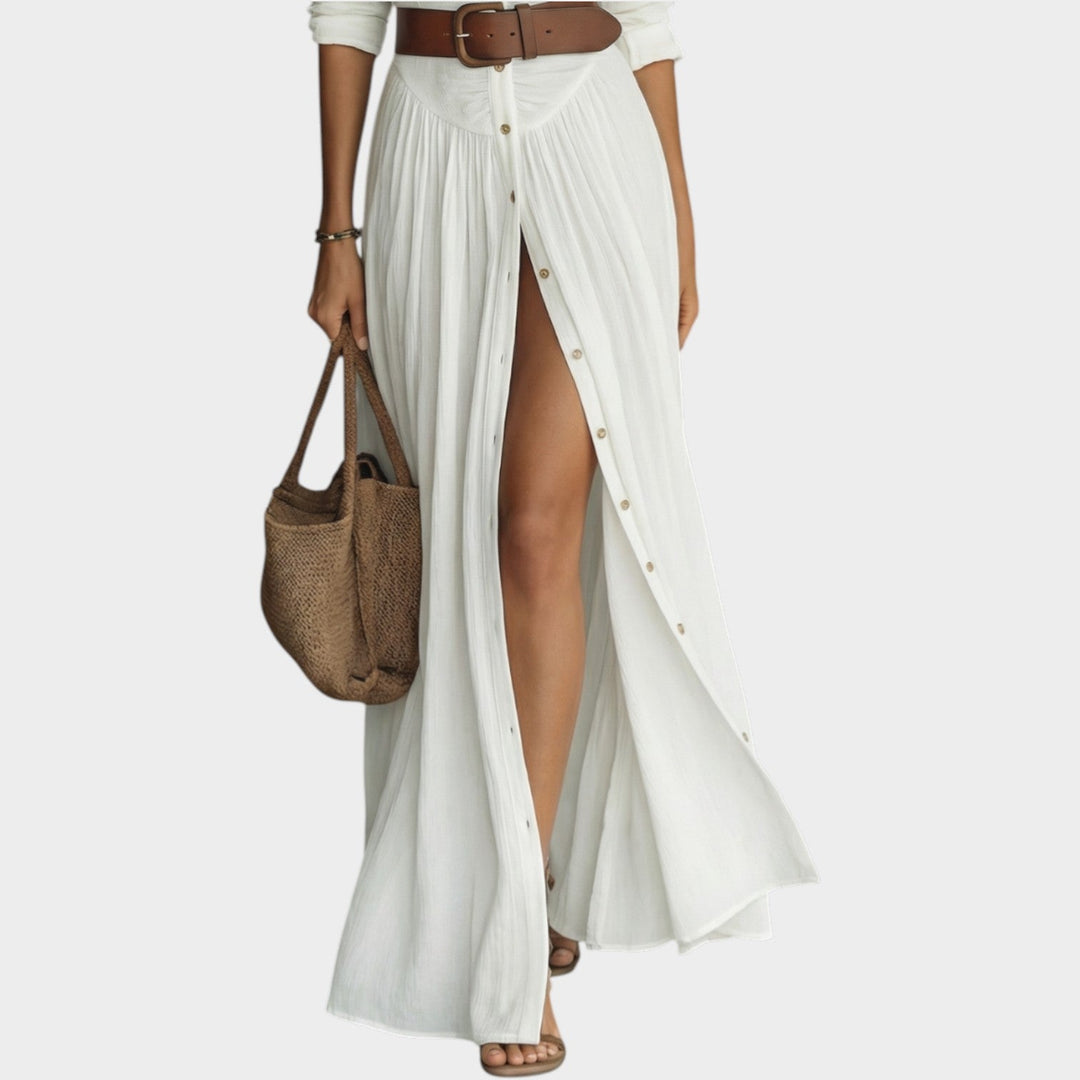 Button-Down Maxi Shirt Dress