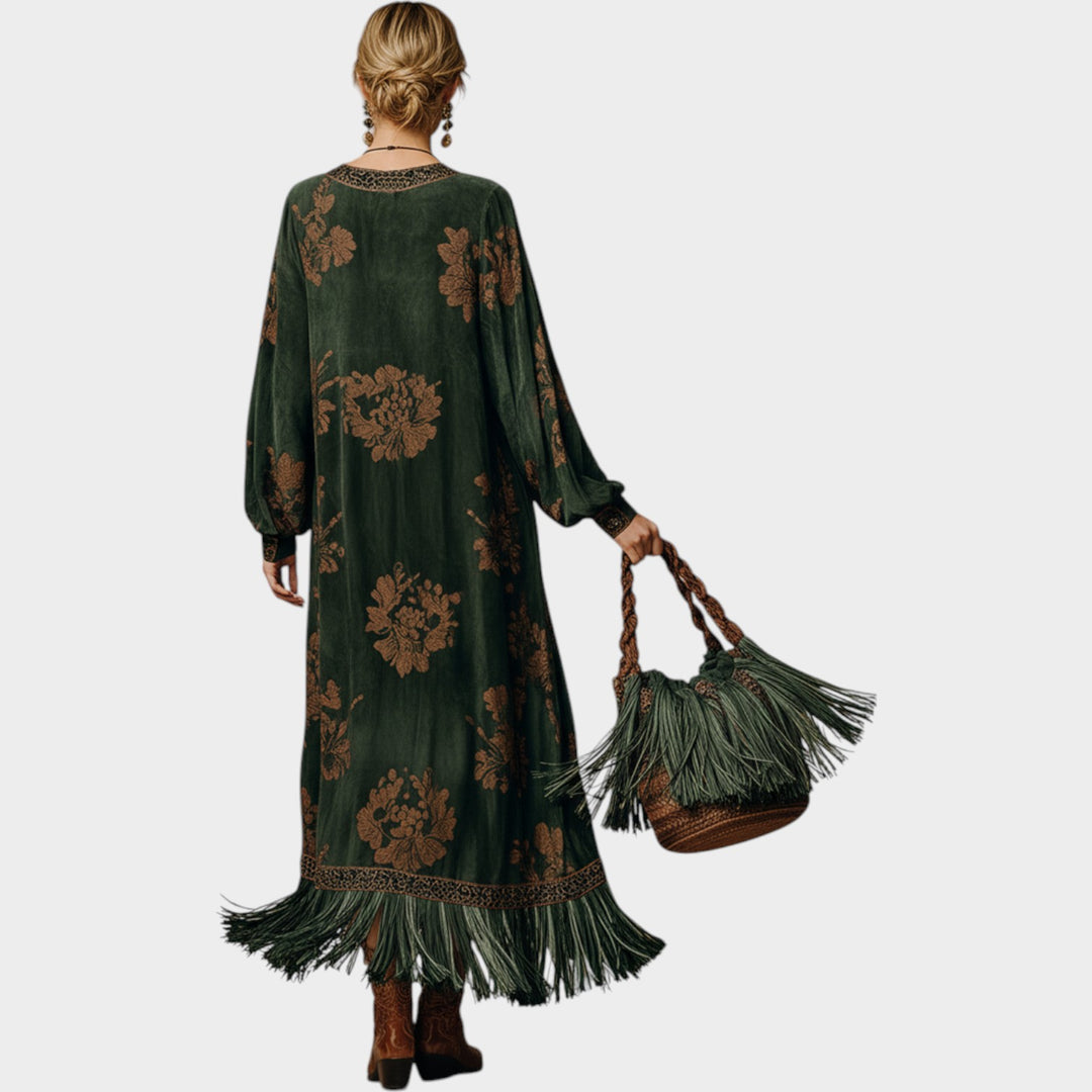 Willow Fringe Boho Maxi Dress