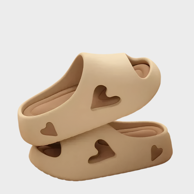 Flip Flops with Playful Heart Shape