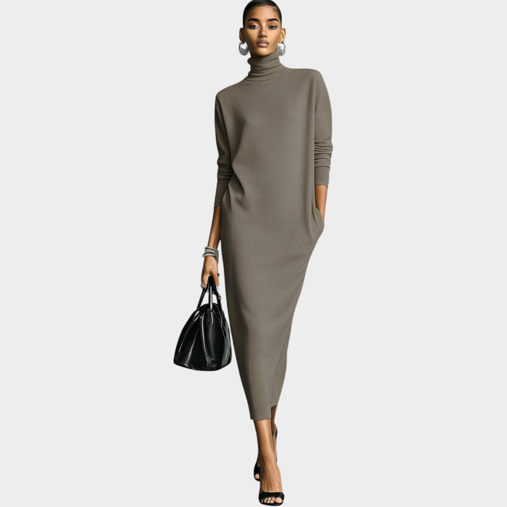 Effortless Turtleneck Midi Dress