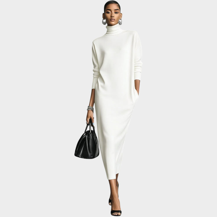 Effortless Turtleneck Midi Dress