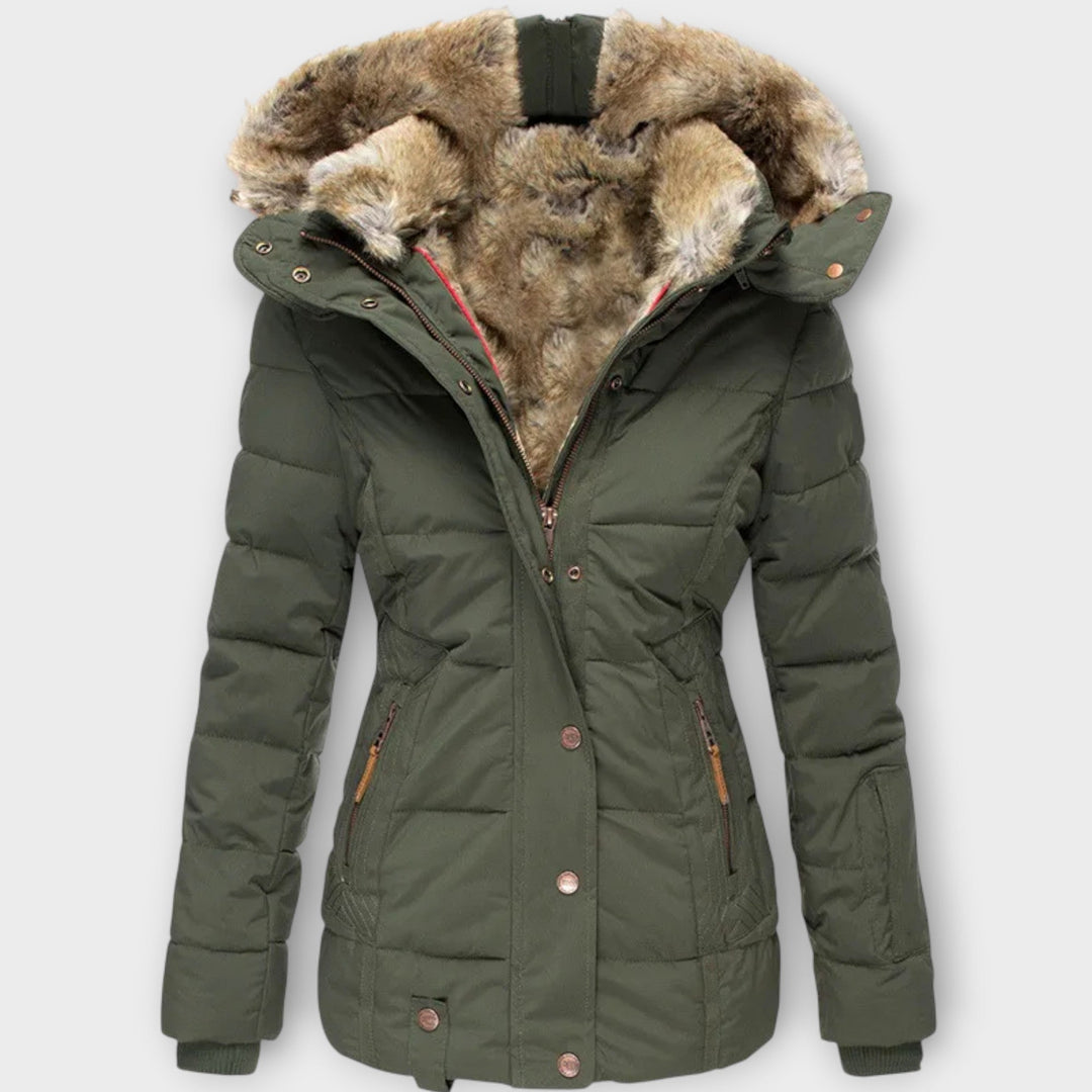 Premium Winter Parka Featuring Faux Fur Hood