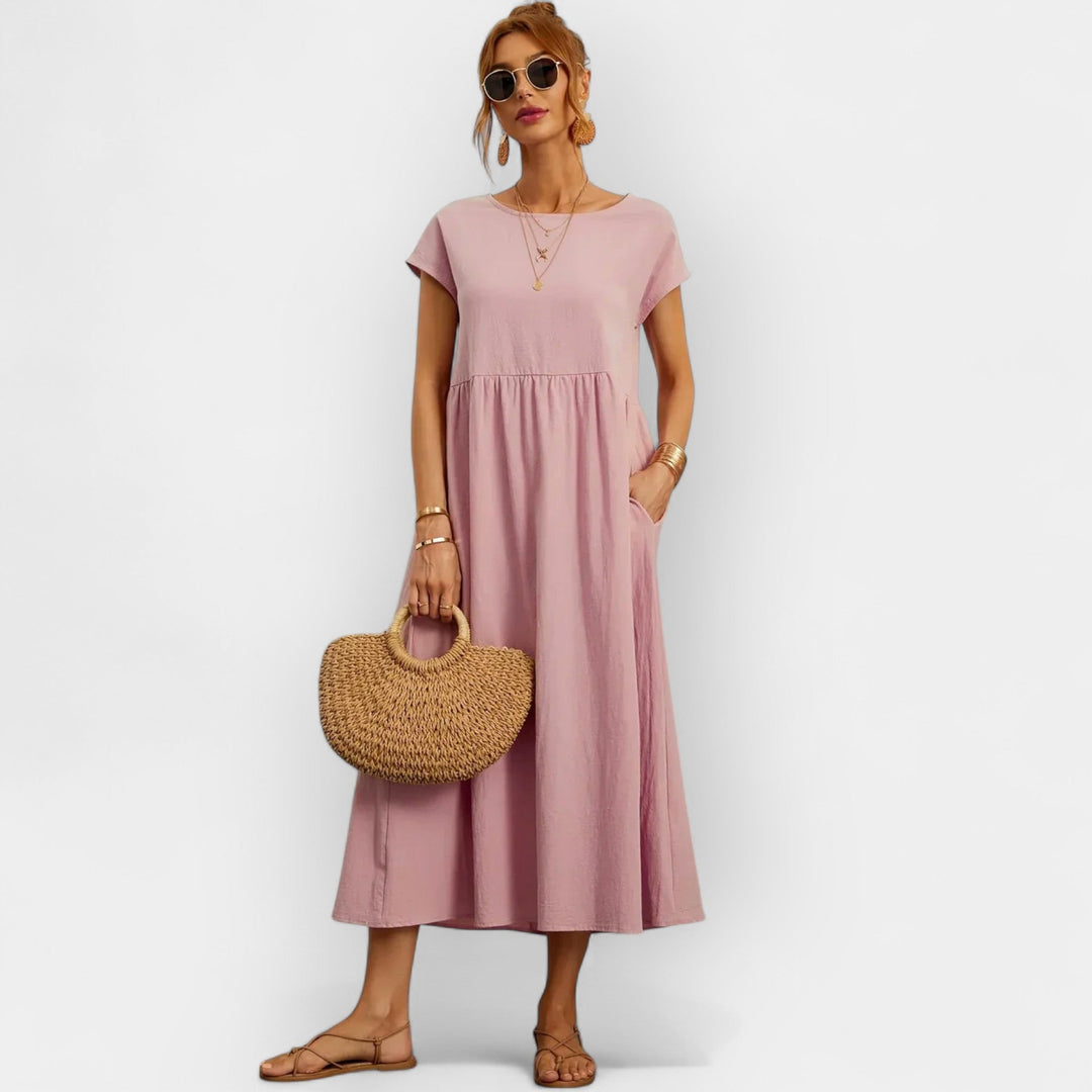 Lightweight Cotton Dress with Pockets