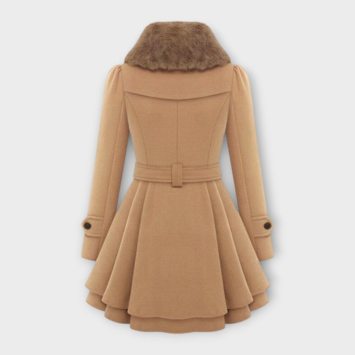 Emma - Stylish Coat Featuring a Faux Fur Collar
