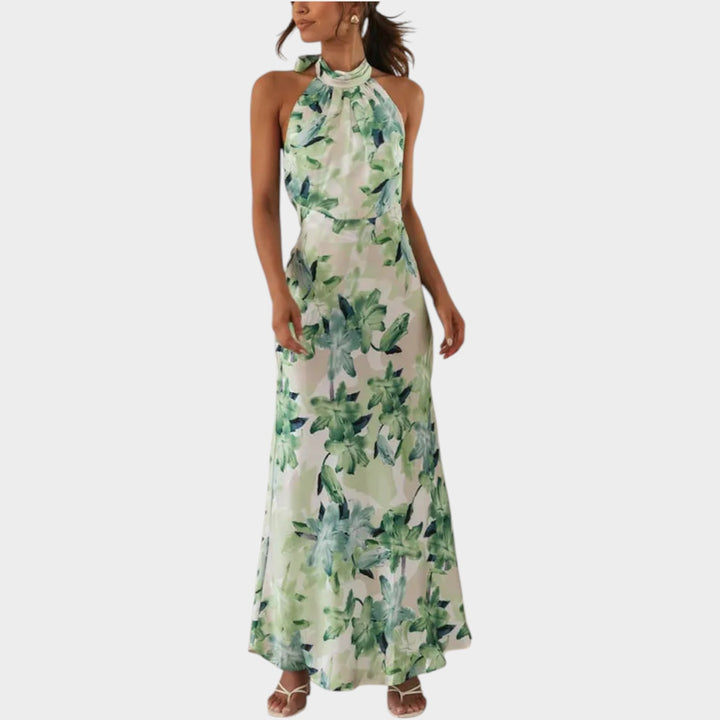 Floral Halter Maxi Dress