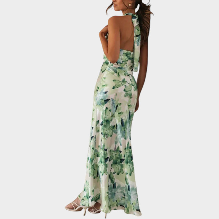 Floral Halter Maxi Dress