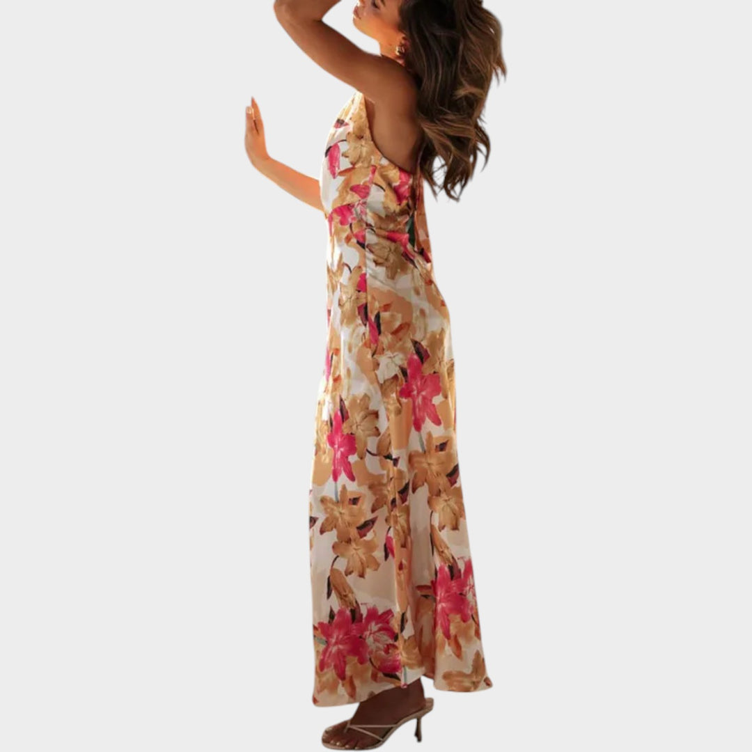Floral Halter Maxi Dress