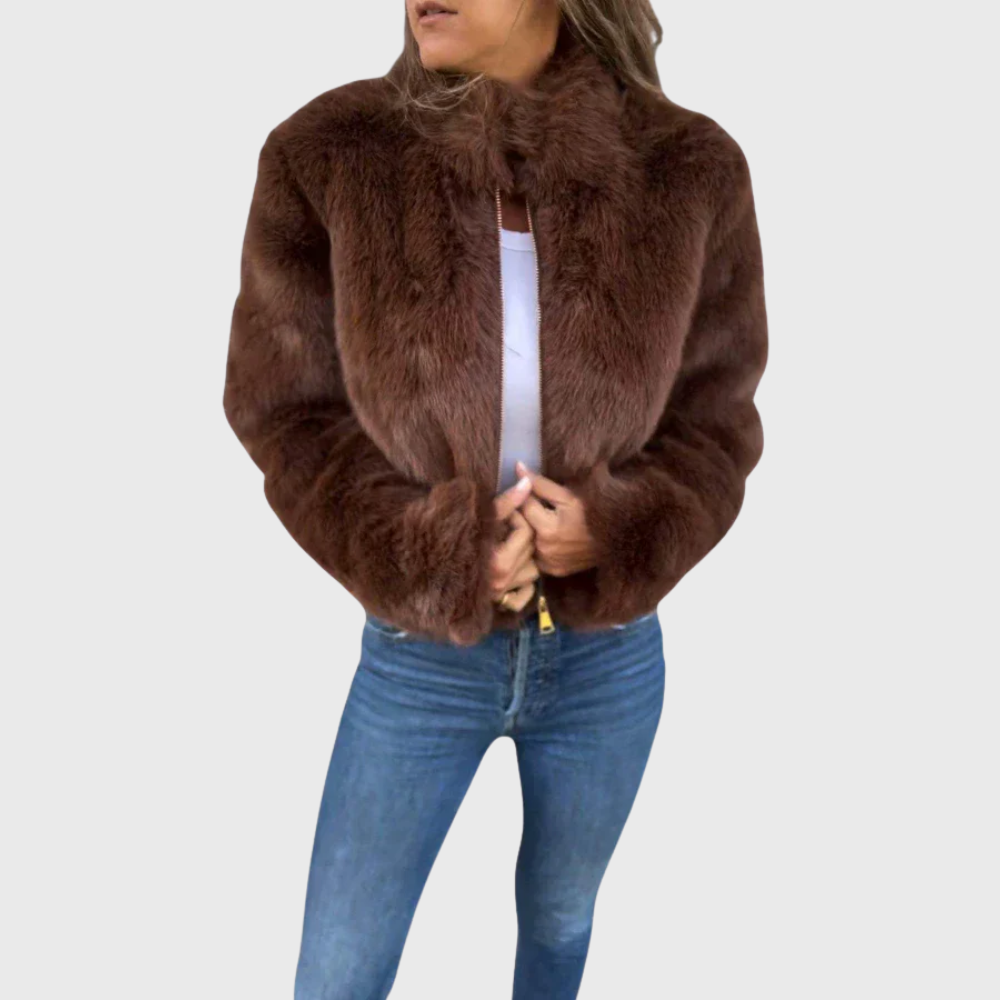 Cozy Cropped Faux Fur Jacket