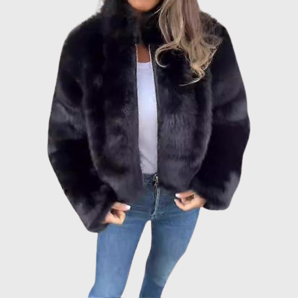 Cozy Cropped Faux Fur Jacket