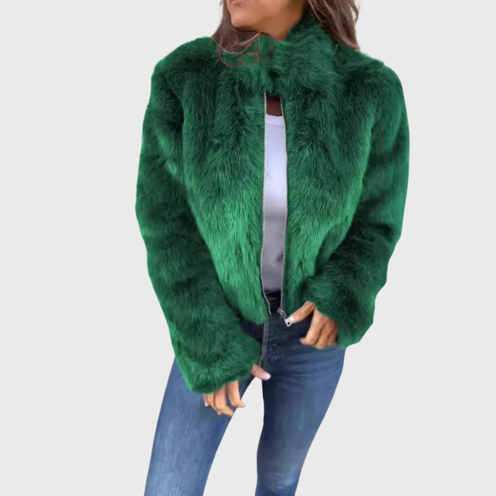 Cozy Cropped Faux Fur Jacket