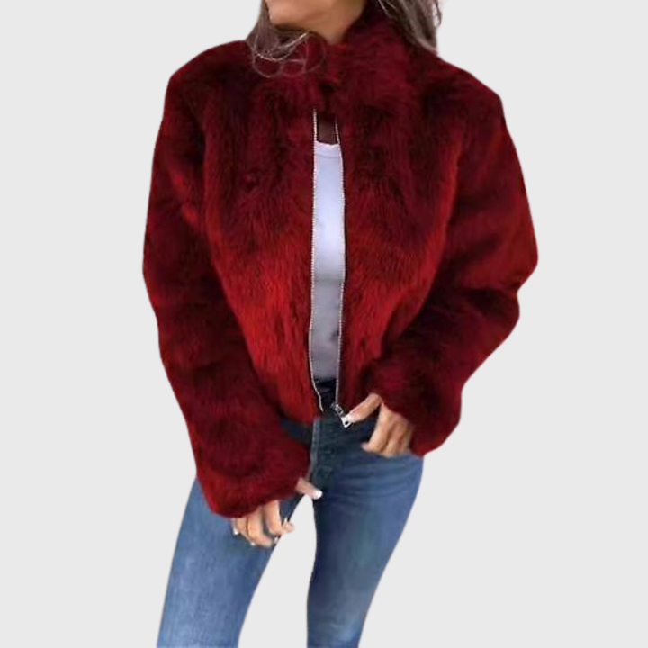 Cozy Cropped Faux Fur Jacket