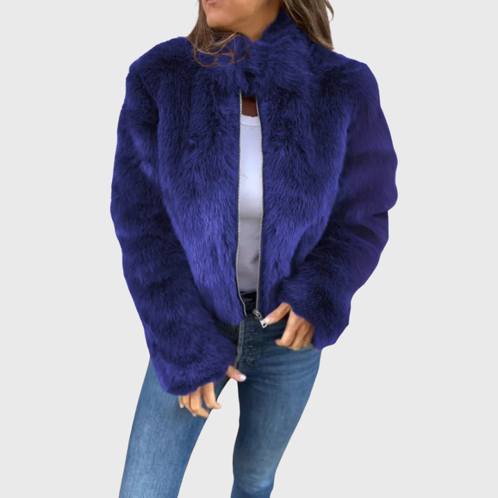 Cozy Cropped Faux Fur Jacket