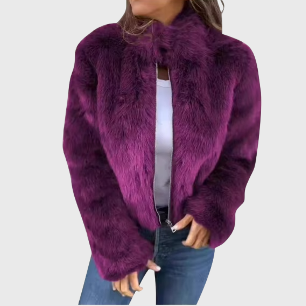 Cozy Cropped Faux Fur Jacket