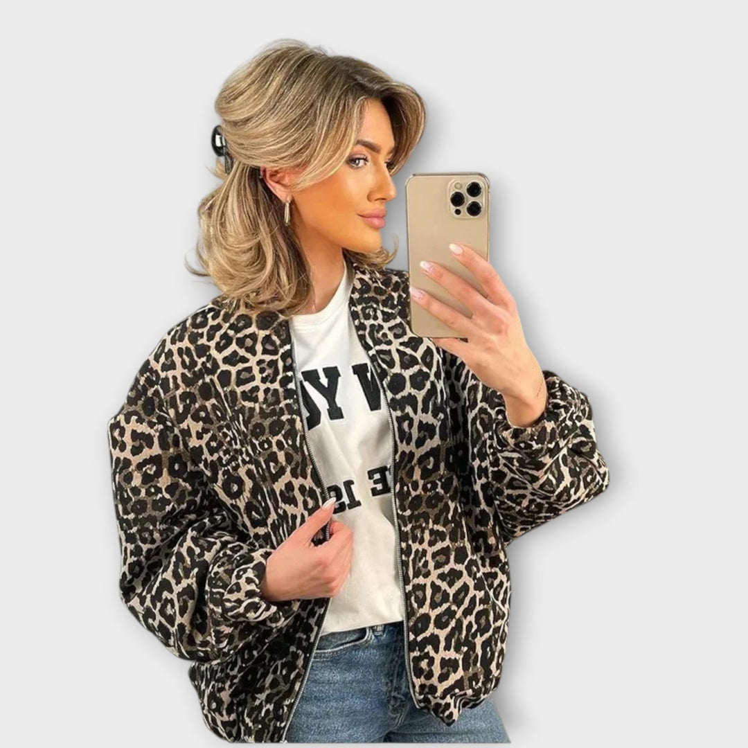 Chic Comfort Printed Relaxed-Fit Jacket