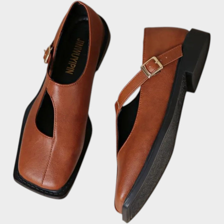 Classic T‑Strap Flat Shoes