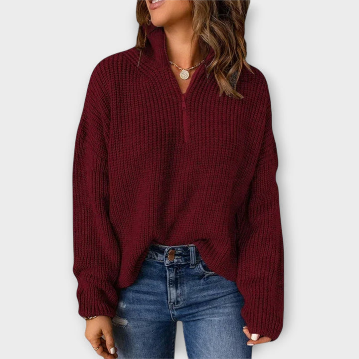 Comfortable Half-Zip Knit Pullover