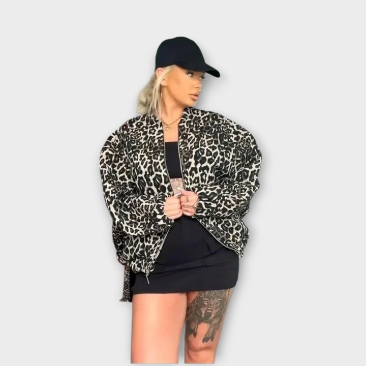 Chic Comfort Printed Relaxed-Fit Jacket