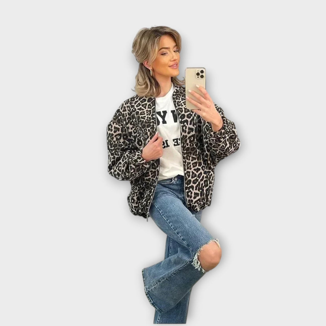 Chic Comfort Printed Relaxed-Fit Jacket