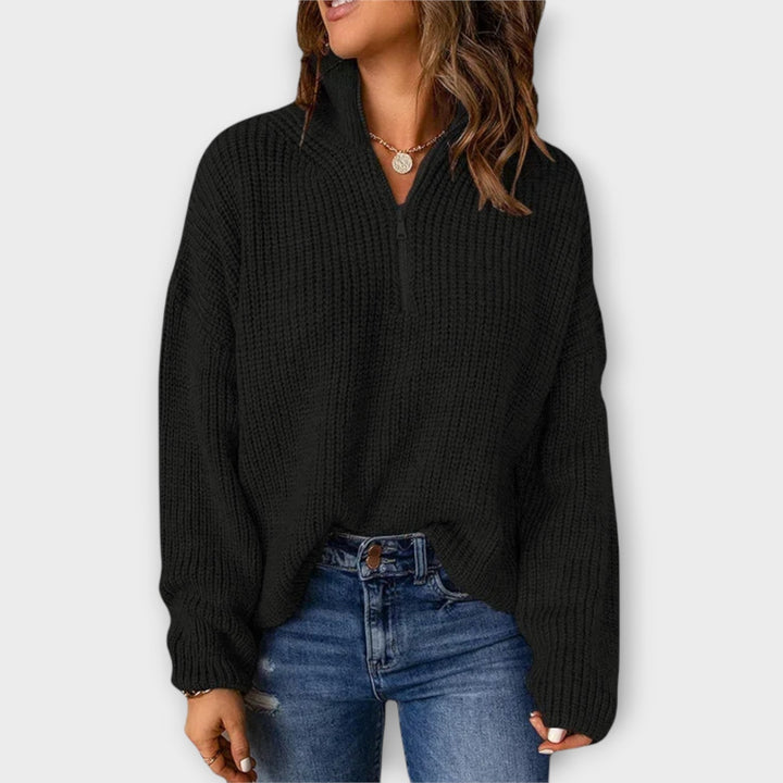 Comfortable Half-Zip Knit Pullover