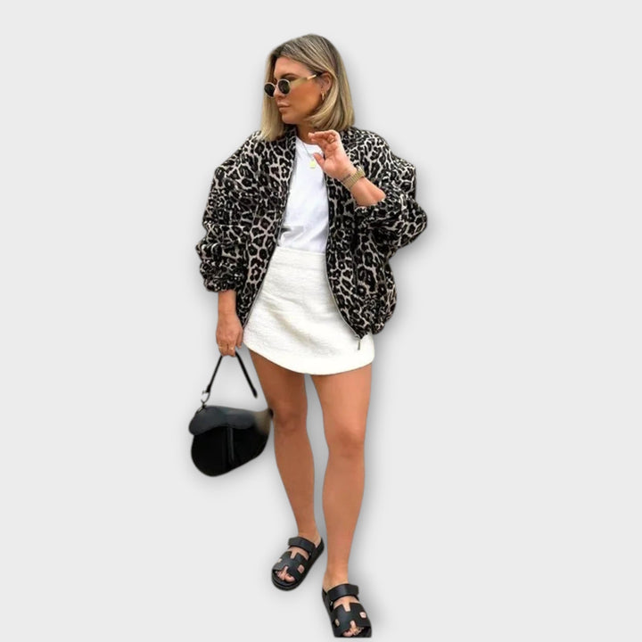 Chic Comfort Printed Relaxed-Fit Jacket