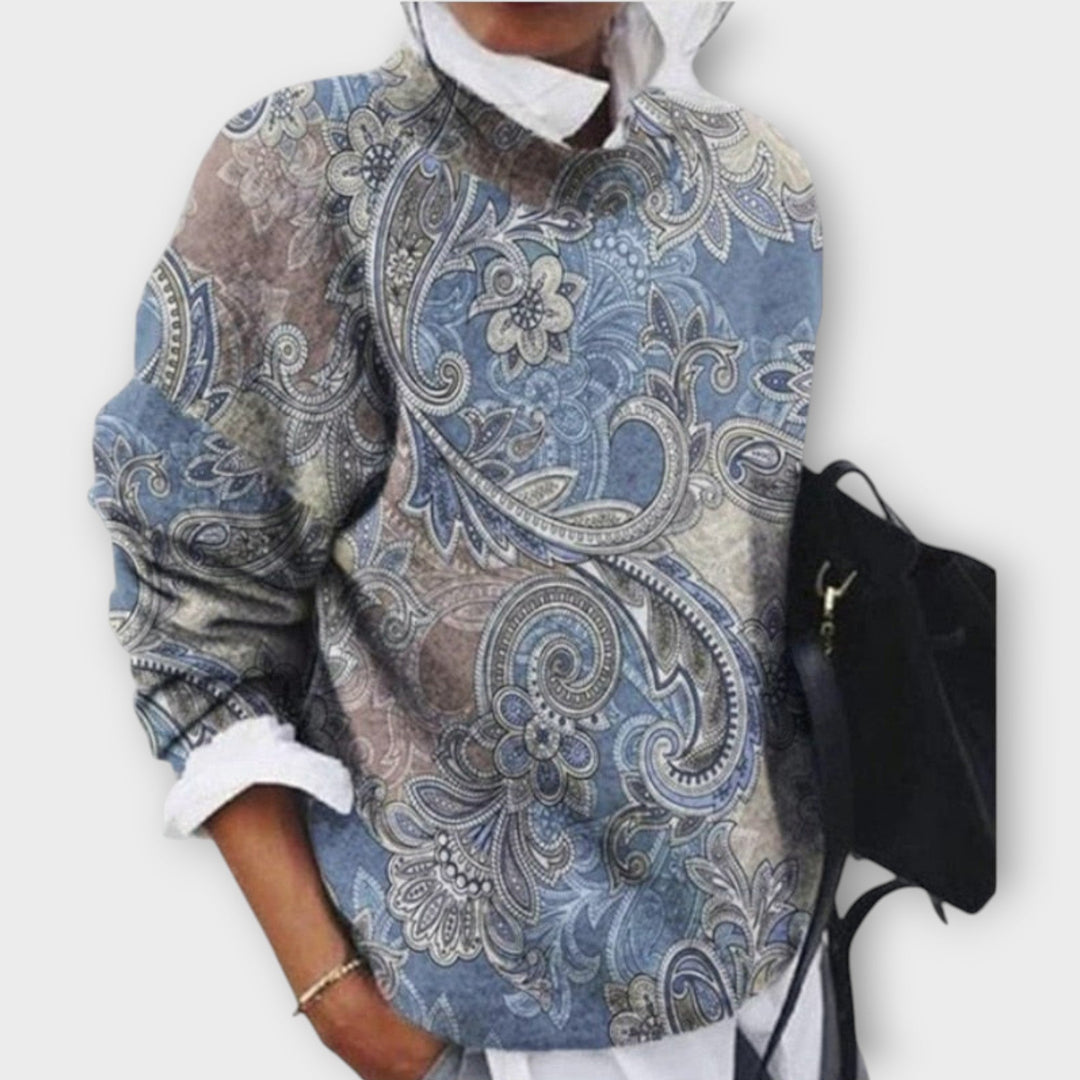 Artfully Designed Sweater with Elegant Patterns