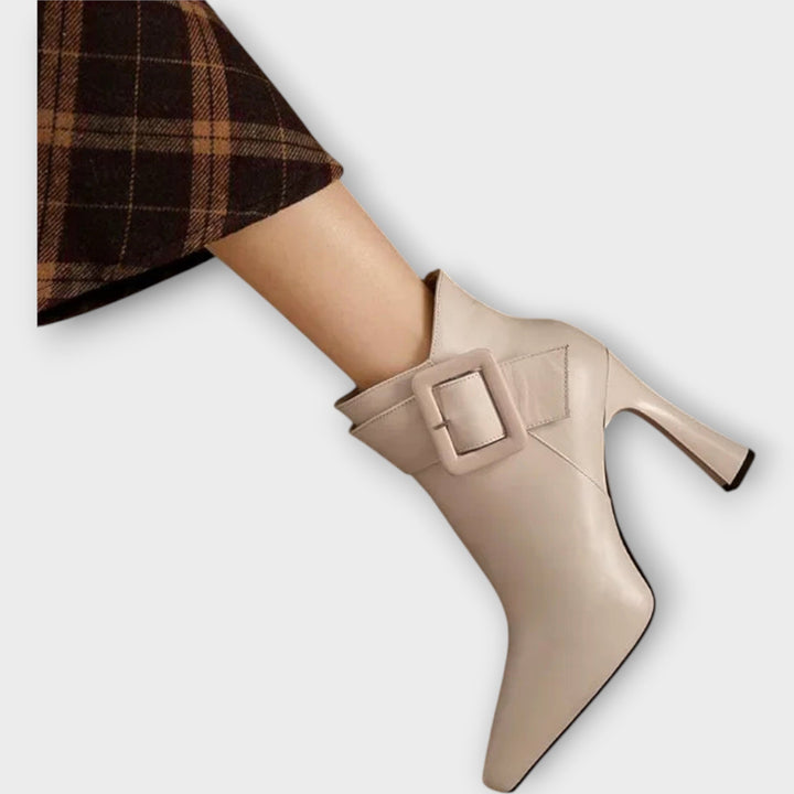 Aveline Buckled Heeled Boots